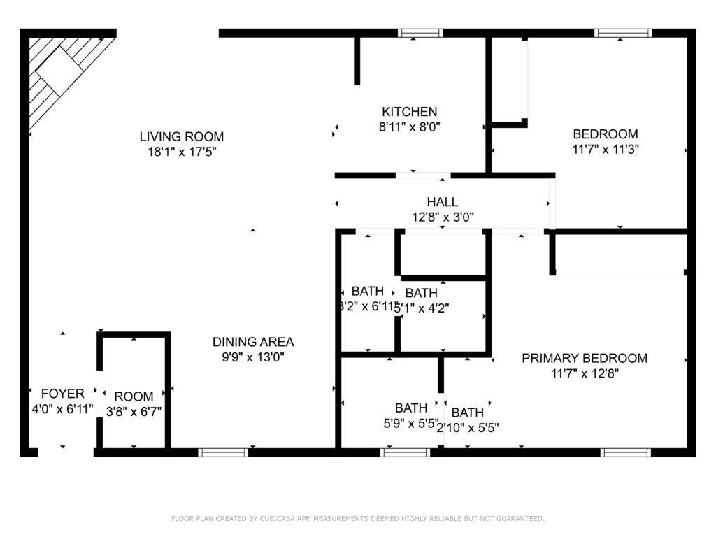 2D Floor Plan for 222 Creekside Drive Suite A103 2