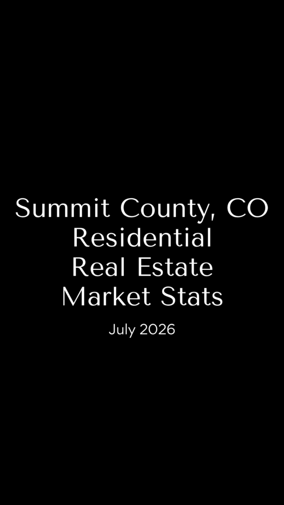 Summit County Market Stats July 2026