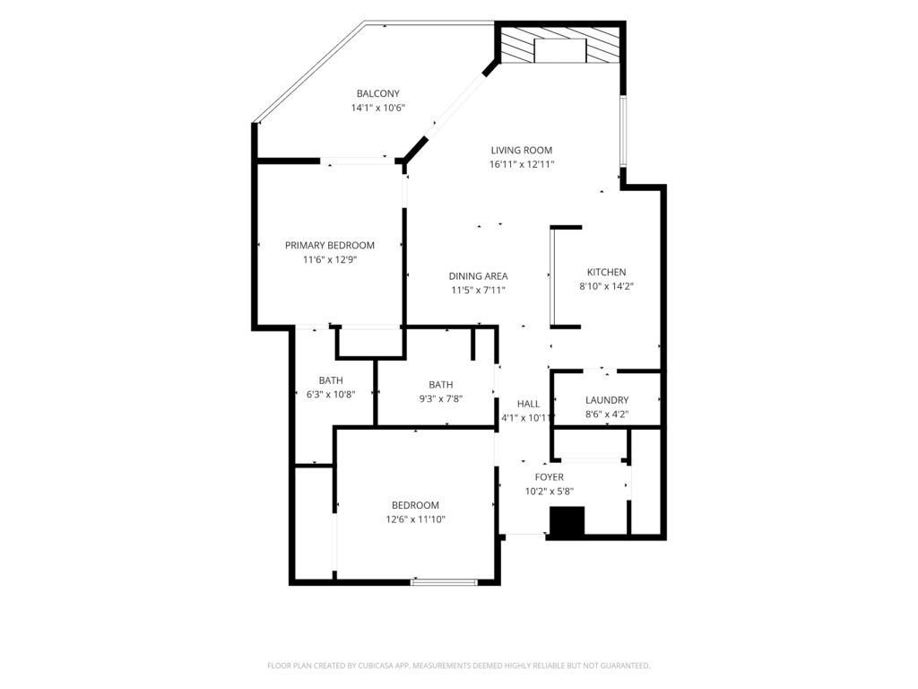 2D Floor plan for 184 La Bonte Street Suite 319